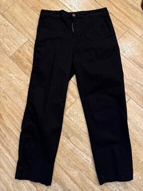GAP Black Girlfriend Khaki Pants Size 10 Cropped Ankle Length